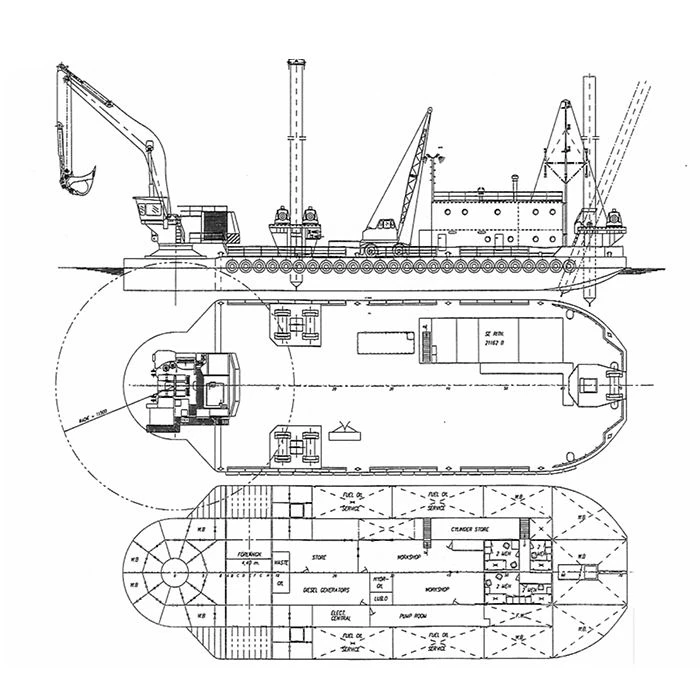 0.85M3 BACK HOE dipper dredger