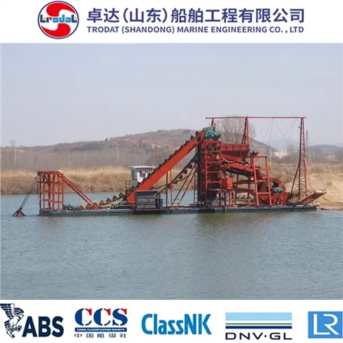 체인 버킷 휠 흡입 준설선